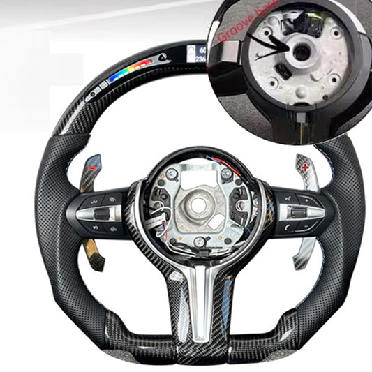 Racing Display LED Smart Steering Wheel Carbon Fiber  for BMW F10 F20 F22 F23 & F45 M Sport F30 F31 4 F32 F33 F36 F87 M2 F80 OHC