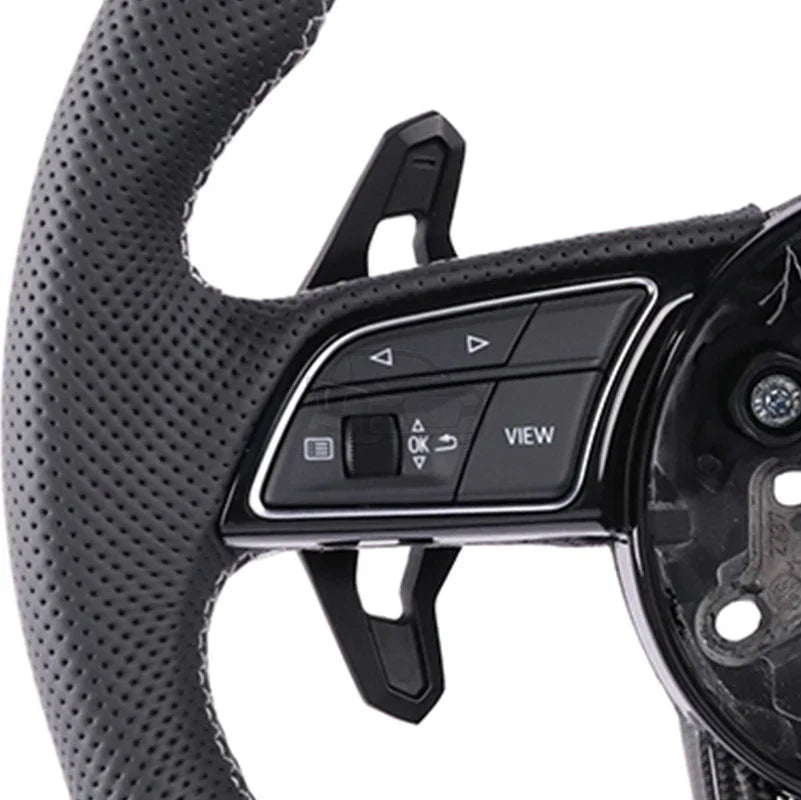 Carbon fiber car steering wheel suitable for Audi A4B9 A3 A5 S5 Lamborghini shift paddles with function keys and auto parts