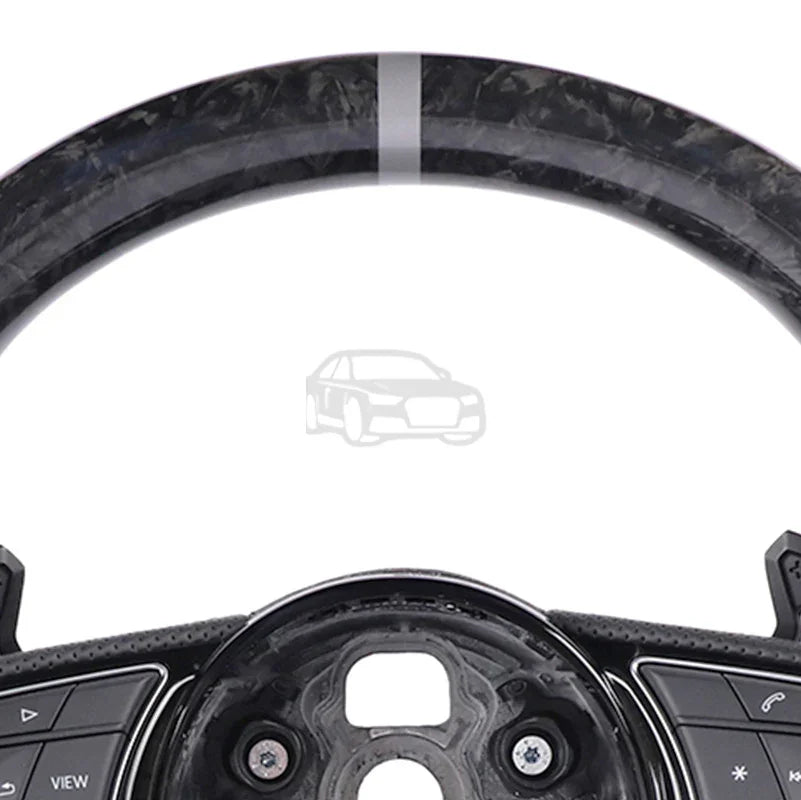 2-button kit carbon fiber steering wheel for Audi A3 8Y A4 B9 RS3 RS4 with multi-function buttonsforLamborghini paddles RS5 RS6