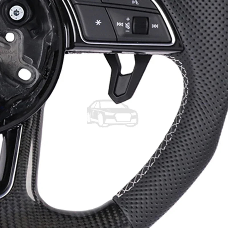 Carbon fiber car steering wheel suitable for Audi A4B9 A3 A5 S5 Lamborghini shift paddles with function keys and auto parts