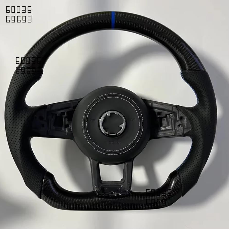 For Golf 7 7.5 GTI GTD GTE R 2013-2020 Polo GTI Tiguan Passat DSG shell culeather and Alcantara Horn cover、steering wheel cover