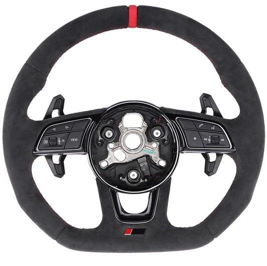 Suitable for Audi A4 B9 A3 A5 S5 Lambo shift paddles. With function keys and black frame, full suede. With original label