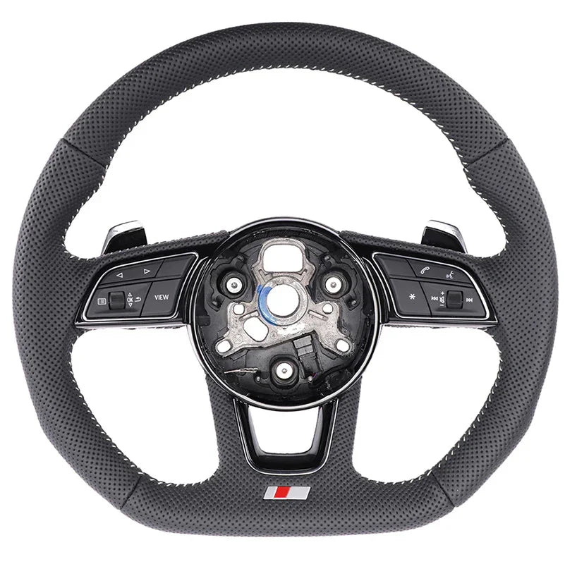 for Audi A5 A4B9 A3 S5 silver edge shift paddles. With function keys and black frame, fully perforated. Auto parts white line