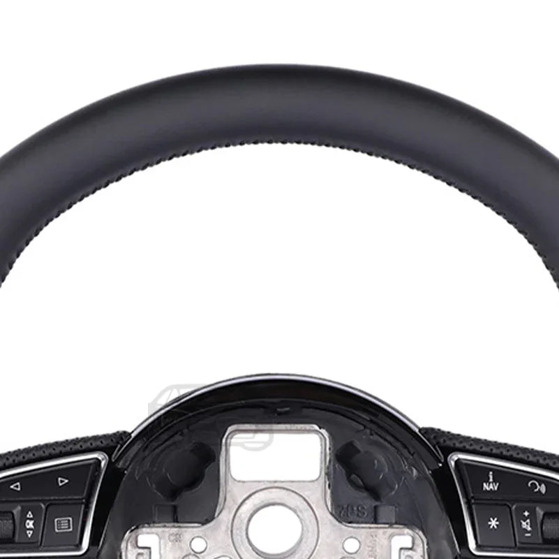4L0951523D Suitable for Audi B8PA Q3 Q5 SQ5 A4L Q7 A3 S5 S4, semi-perforated sports leather steering wheel white line, autoparts