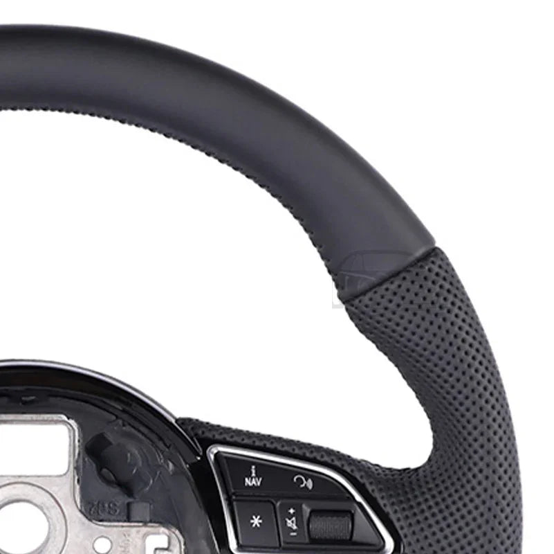 4L0951523D Suitable for Audi B8PA Q3 Q5 SQ5 A4L Q7 A3 S5 S4, semi-perforated sports leather steering wheel white line, autoparts