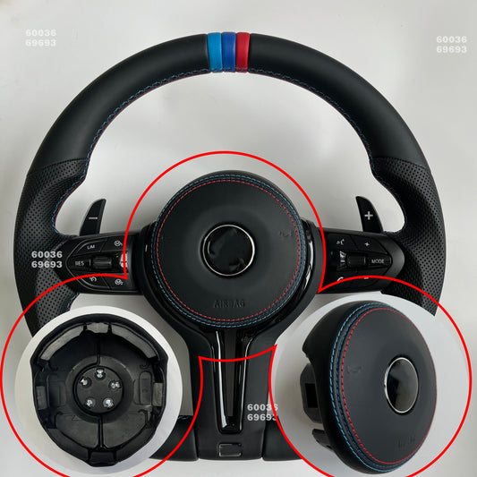shell culeather and Alcantara Horn cover steering wheel cover for BMW F30 F10 F20 F32 F32 F34 F39 F06 F01 F91 F07 E90 E91E92E93